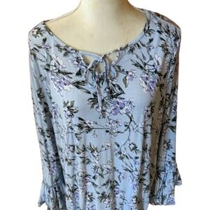 ELLOS Floral Flowy Sleeve Blouse Top18/ 20